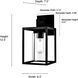 Ellway 1 Light 12.5 inch Textured Black Outdoor Wall Sconce
